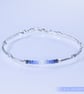 Sapphire Sterling Silver unique petite handmade bracelet - Image 4