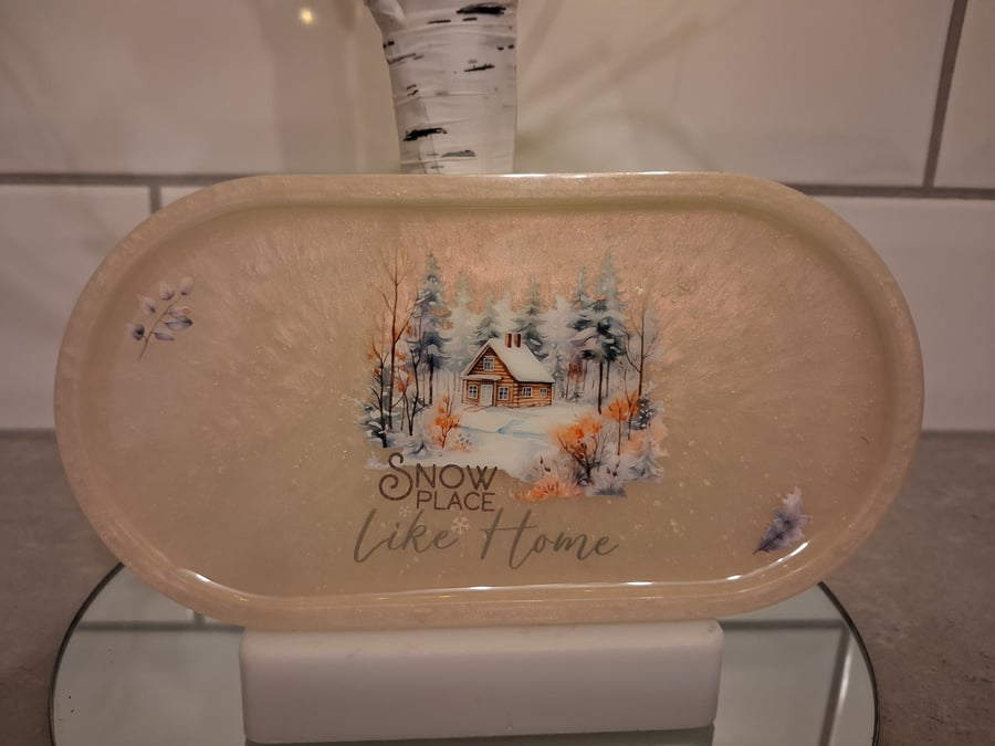 Christmas decorative tray, Santa cookie tray, Christmas cookie tray,Trinket,Keys