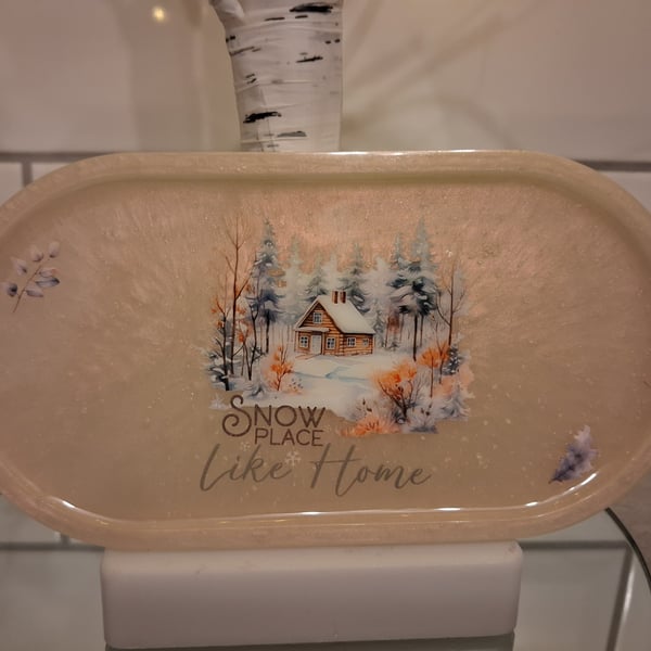 Christmas decorative tray, Santa cookie tray, Christmas cookie tray,Trinket,Keys