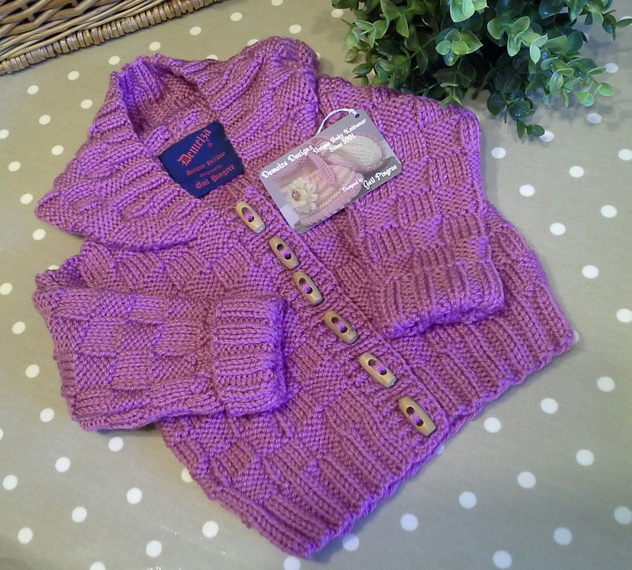 Baby Girl's Hooded Aran Jacket  9-18 months size