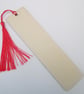 Christmas holly wood decoupage bookmark with tassel - Image 4