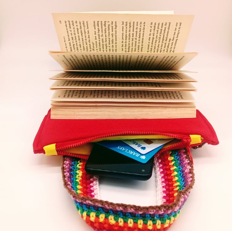 Rainbow Book Bag Folksy