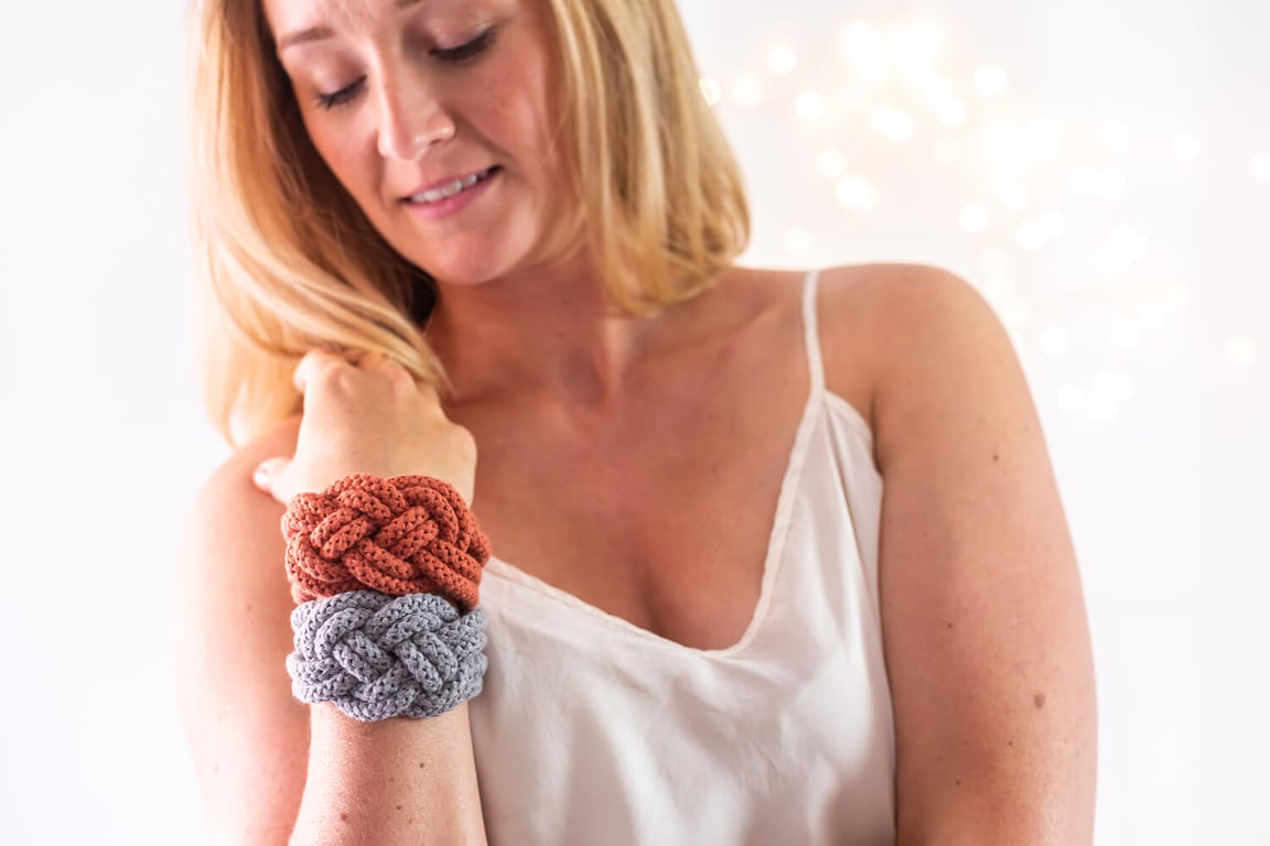 Chunky cotton rope bracelets for women perfect as Christmas gifts 