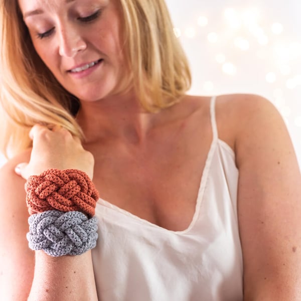 Chunky cotton rope bracelets for women perfect as Christmas gifts 