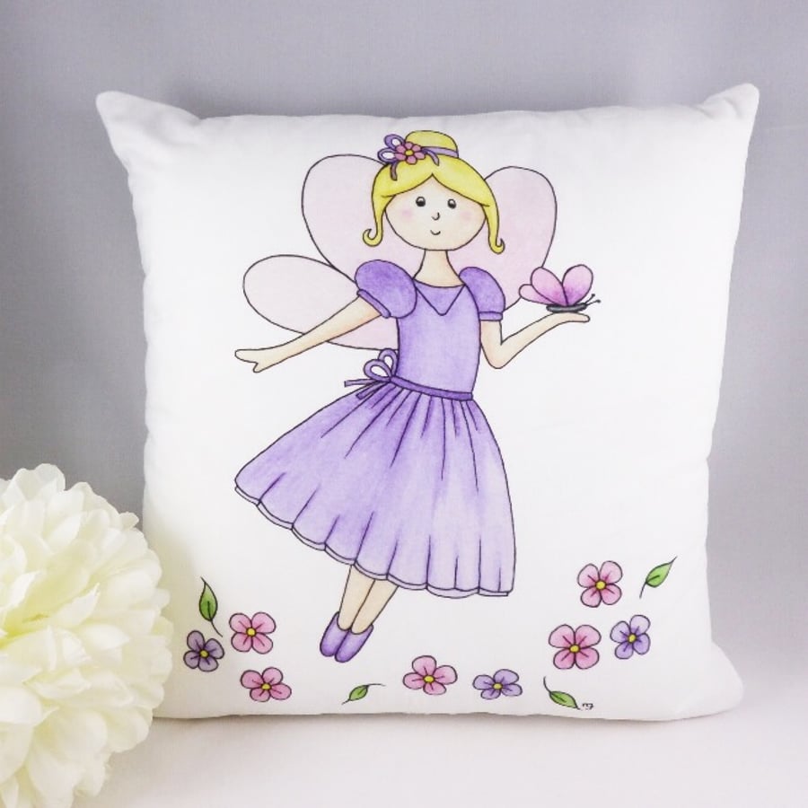 Flower Fairy Cushion Cover - Soft Cushion Cover