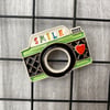 Ceramic camera magnet open lens green
