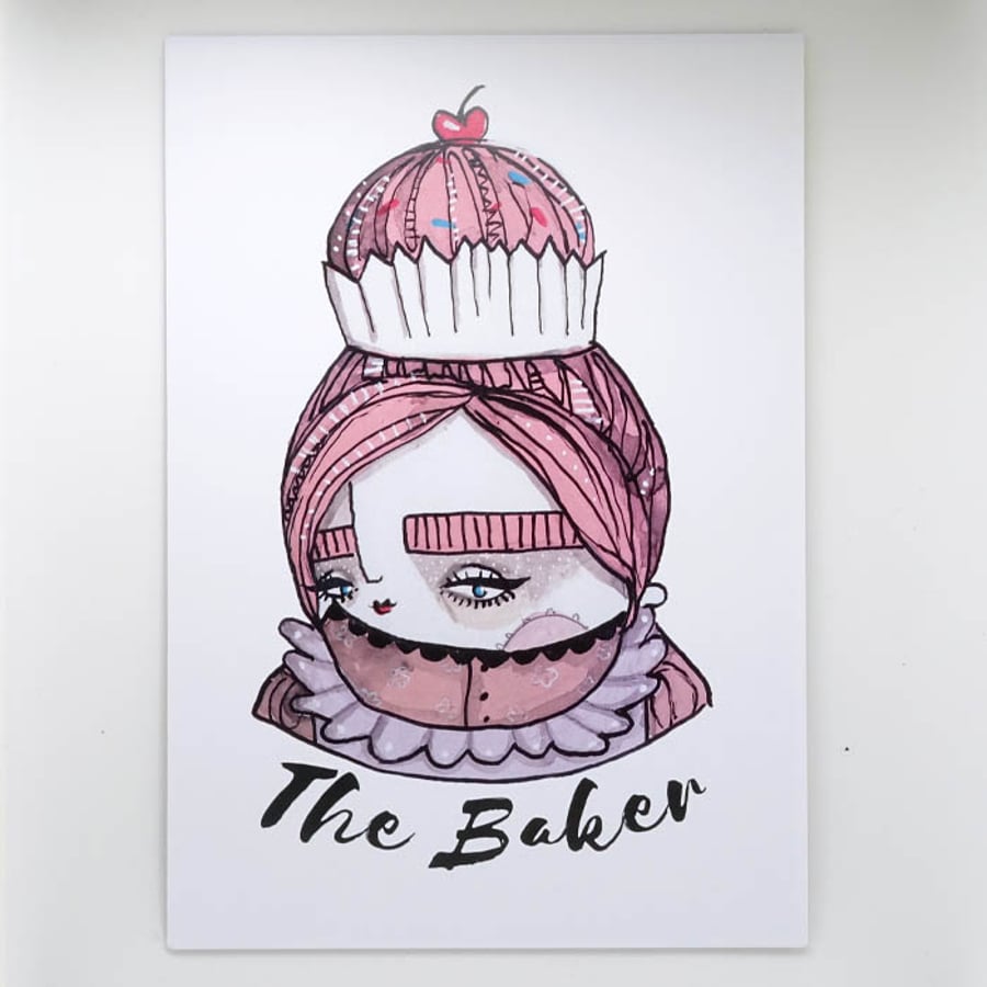 'The Baker' Artwork Poster Print