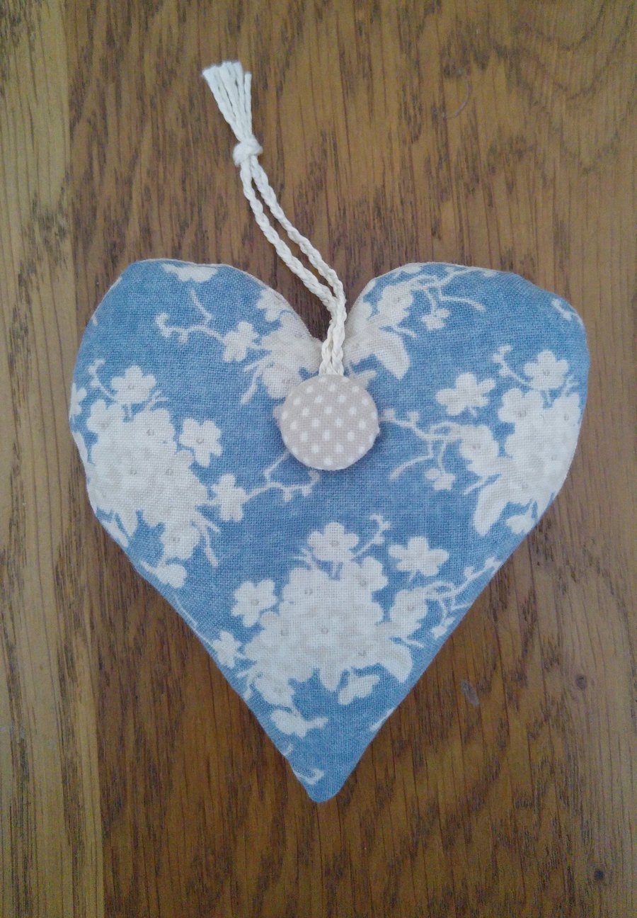 Blue Flowery Lavender Heart