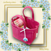 Pink Baby Daisy Carrycot with Pockets