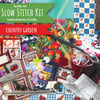 Slow stitching kit - Country Garden theme. Fabric remnants, fabric bundle