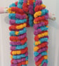Bright Multicoloured Furry Scarf