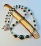 Moss Agate, Rose Quartz & Crystal Necklace, Anniversary, Birthday, Gifts For Her - Image 5