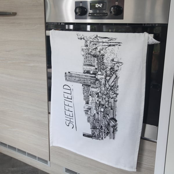 Sheffield Skyline Tea Towel