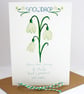 Snowdrop- British wild flower card - Image 3