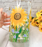 Glass Jug Hand painted with Sunflowers - Image 5
