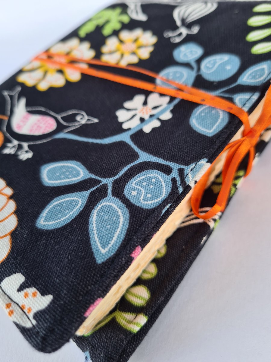 Bird at night Handmade journal 