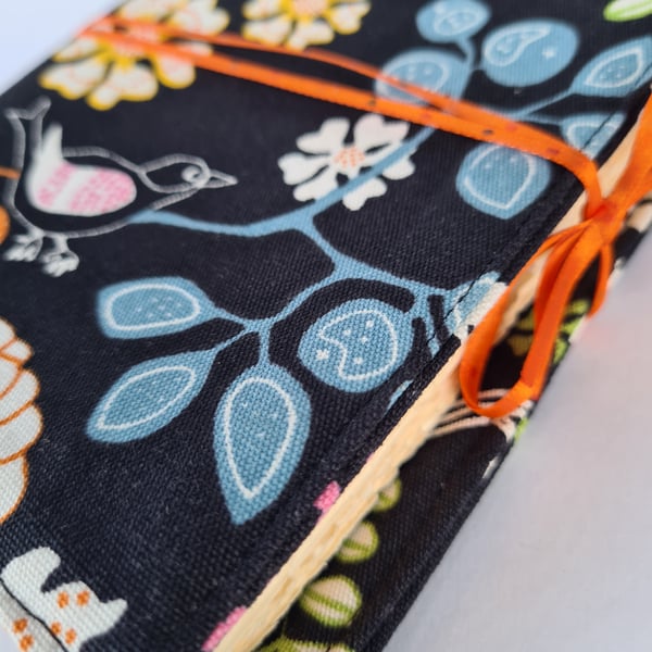 Bird at night Handmade journal 