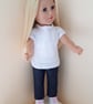KNITTING PATTERN PDF White T Shirt for Doll - Image 1
