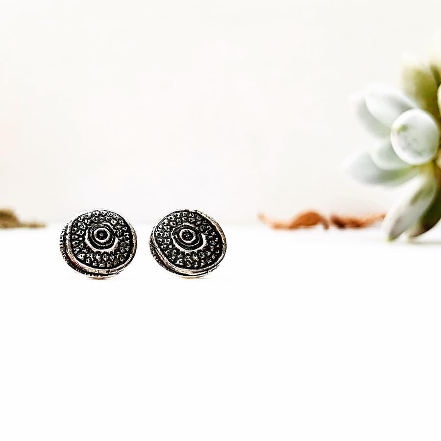 Xihuitl - Aztec inspired comet studs - handmade earrings - UK