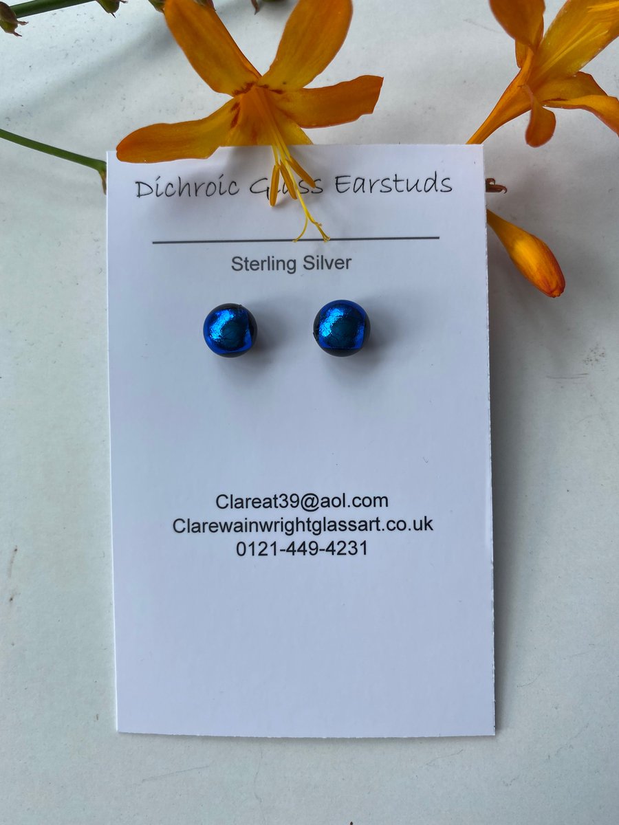 Dichroic Glass Earrings