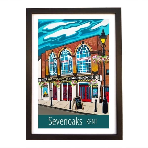 Sevenoaks Kent travel poster print by Susie West