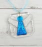 Fused Glass Angel Christmas Card: Handmade Angel Tree Decoration - Image 8