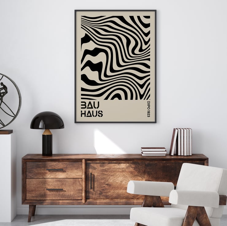 Bauhaus Minimal Geometric Poster A75 - Folksy