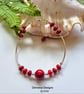 Designer Bamboo Poppy Red Coral Sterling Silver Bracelet  - Image 4