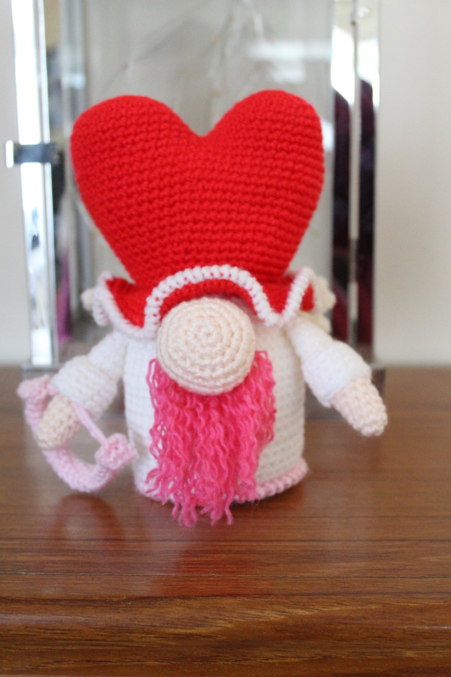 crochet valentines gnome