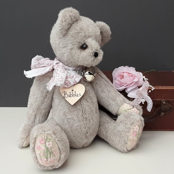 Artist Teddy bear, one a kind collectable heirloom bear,handmade by Bearlescent 