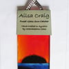 Ailsa Craig Fused Glass Sun-Catcher - Red