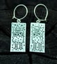 Handmade Monster earrings, artist designed sterling silver earrings. Halloween - Image 3