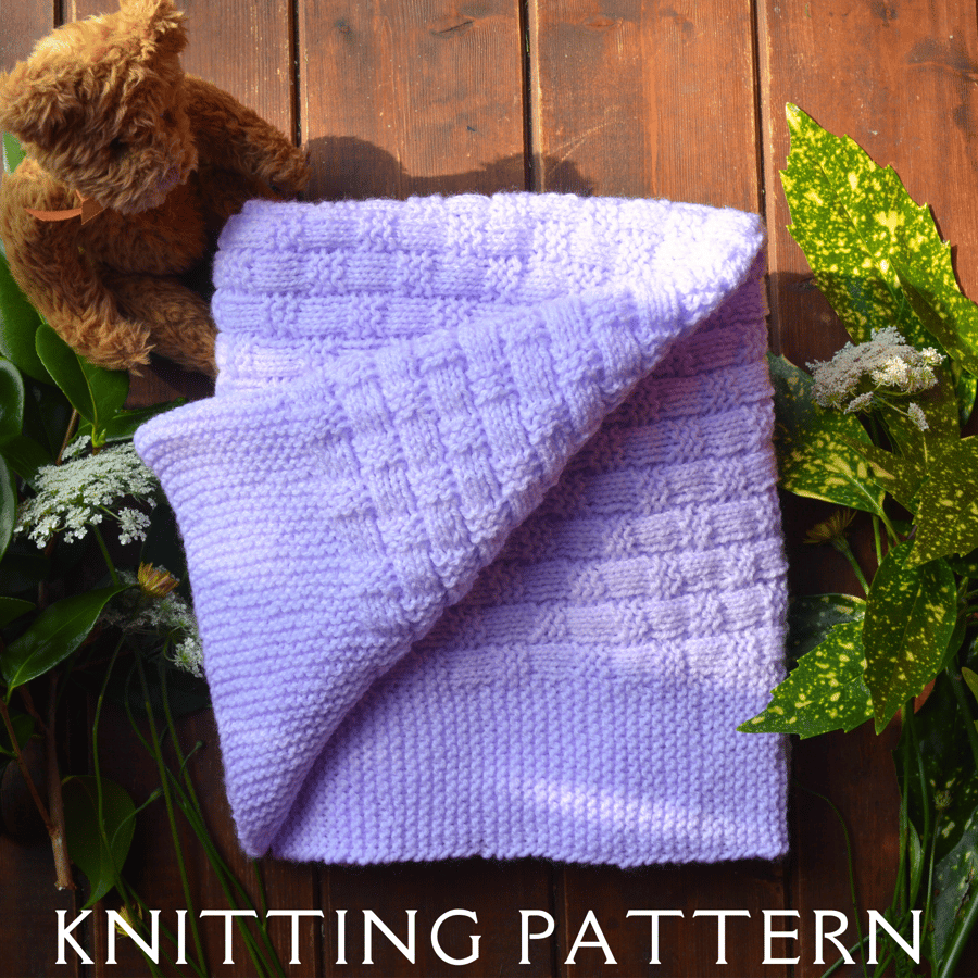 Baby Blanket Knitting Pattern Design 4 Printed Copy