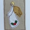 Embroidered Angel Christmas Card