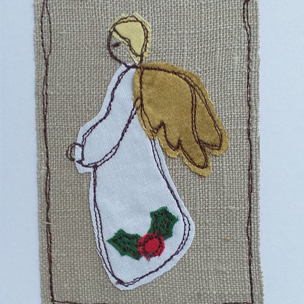 Embroidered Angel Christmas Card