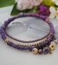 Sari bangle charm bracelet set with flowers - Image 2