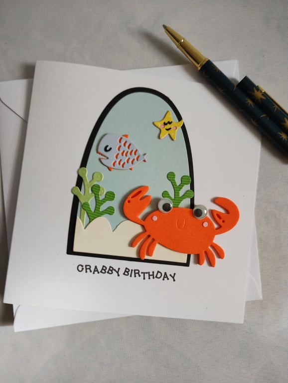 Crabby Birthday  Googly Eyed Crab 