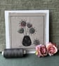 Embroidered appliqué greetings card with envelope - Image 1