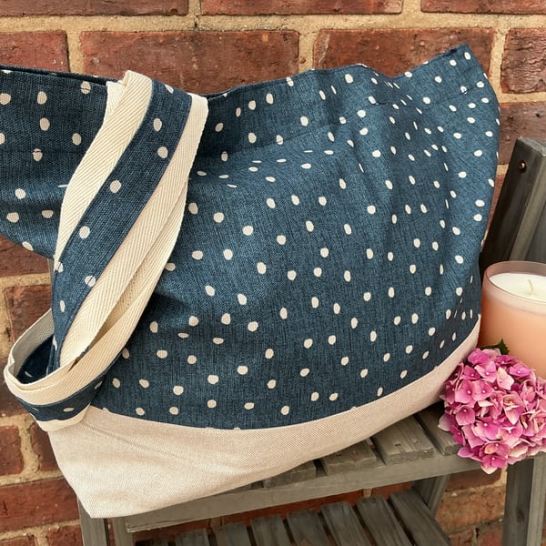 Blue Spot Multi Pocket Shopping Bag