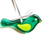 Aqua Green Winged Glass Bird Hanging Decoration - Image 1