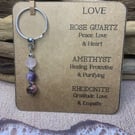  Love Gemstone Keyring