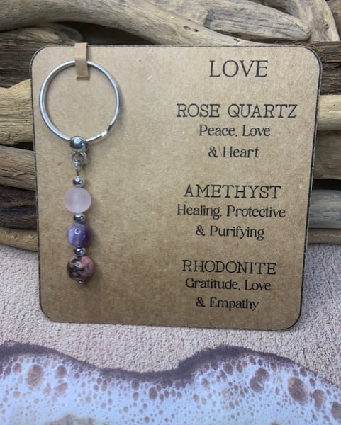  Love Gemstone Keyring