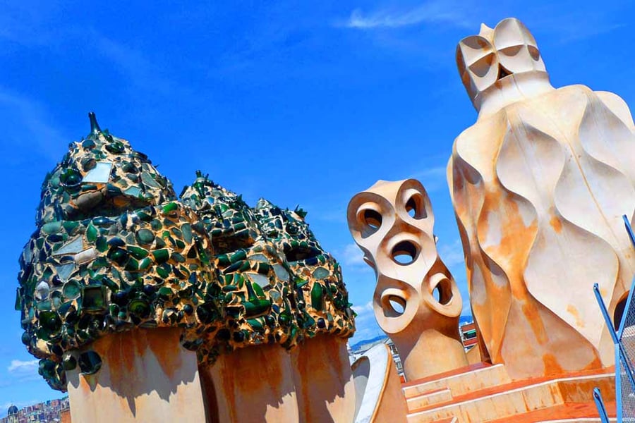 Casa Mila La Pedrera Barcelona Spain 18"x12" Print