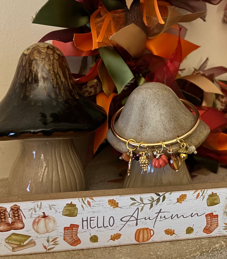 Autumn bangle bracelet 
