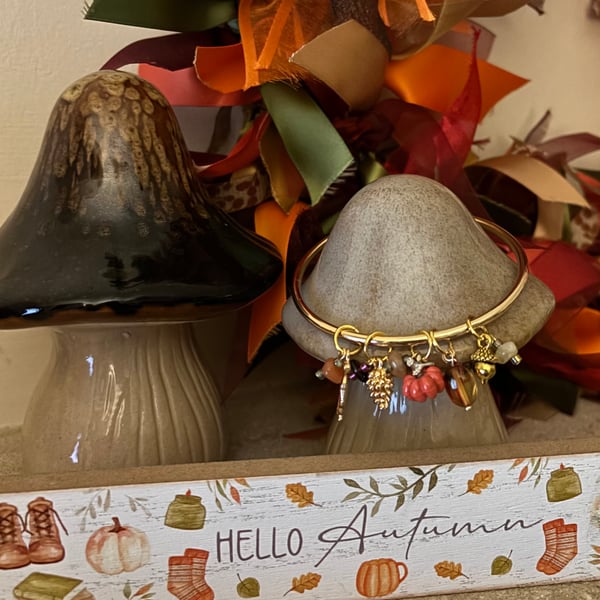 Autumn bangle bracelet 