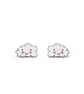 Small Cloud Stud Earrings - Handmade - Image 3