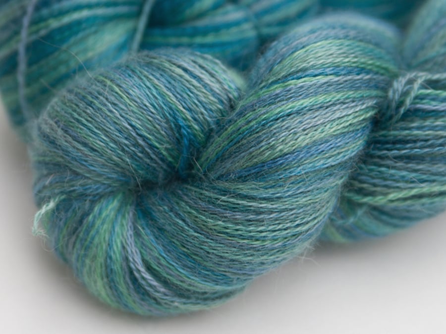 SALE Oceans - Silky baby alpaca laceweight yarn