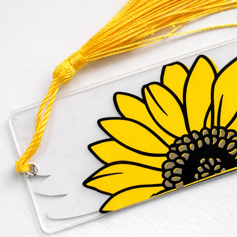 Sunflower Acrylic  Bookmark  