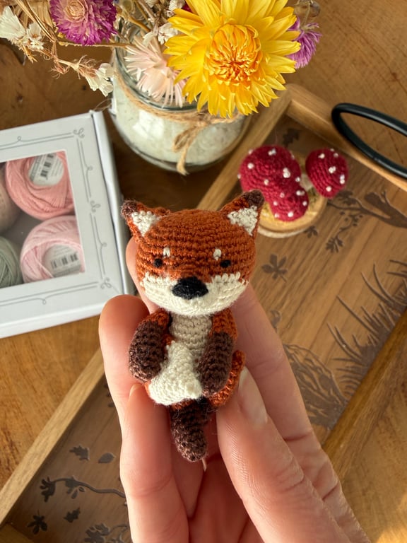 Digital PDF pattern Fox Amigurumi Crochet Pattern, Keyring pattern