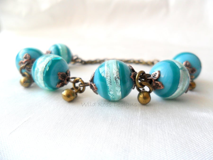 Teal stripe Bracelet